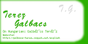terez galbacs business card
